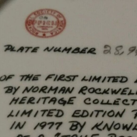Norman Rockwell The Toy Maker Plate with Certificate and Original Box - Picture 6 of 9